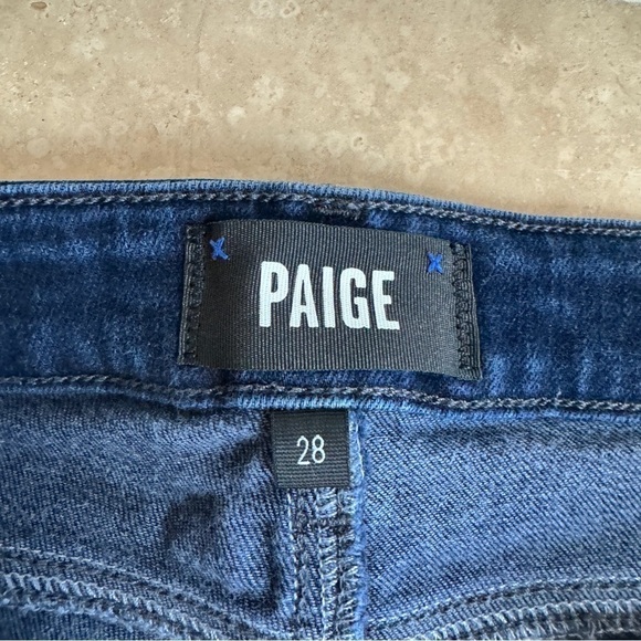 Paige Hoxton Ankle Telluride Dark Wash Blue Womens Size 28 Denim Mid Rise - Picture 13 of 15